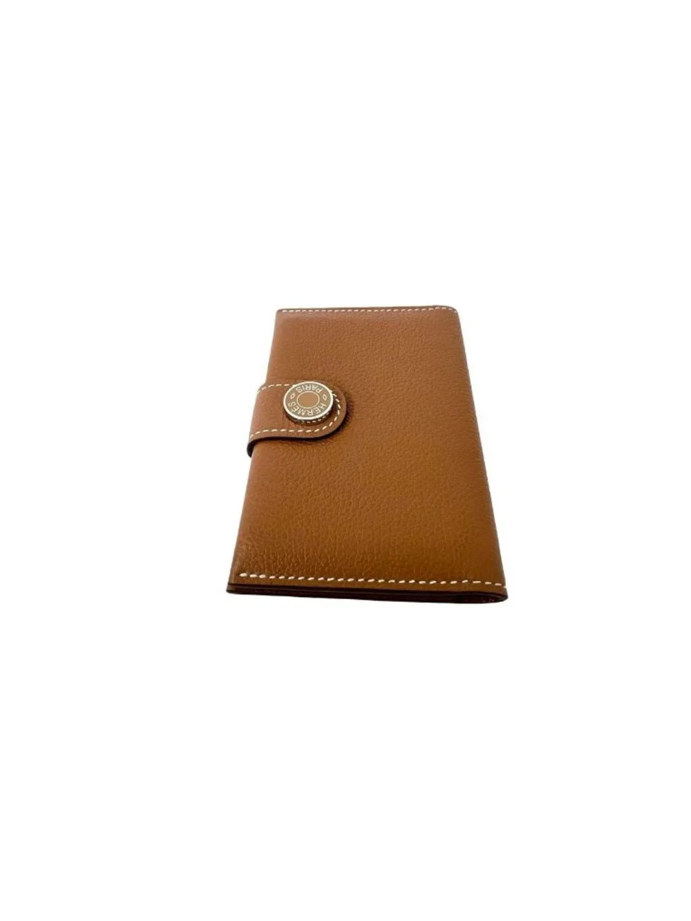 Hermes Evercolor Leather Card Case Compact Wallet Gold